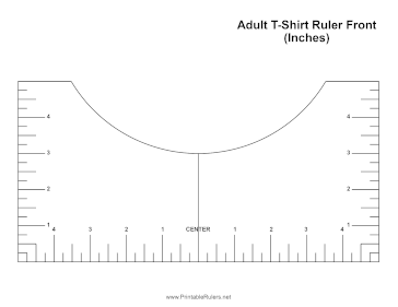 Adult T-Shirt Ruler - Printable Ruler