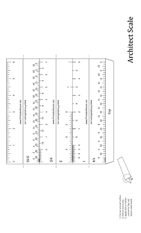 Architect Scale Pocket Size Printable Ruler