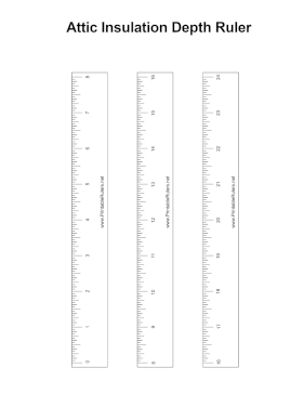 Attic Insulation Depth Ruler Printable Ruler