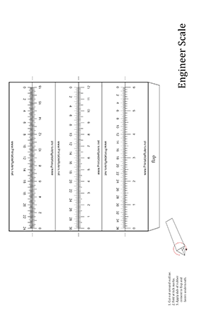 Engineer Scale Pocket Size Printable Ruler