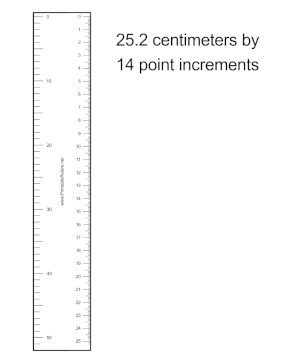 Layout Ruler 14 Points Metric Printable Ruler