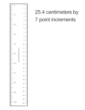 Layout Ruler 7 Points Metric Printable Ruler