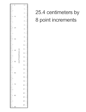 Layout Ruler 8 Points Metric Printable Ruler