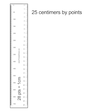 Layout Ruler Points 25 cm Printable Ruler