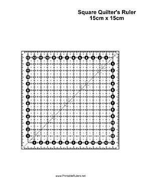 Metric Quilters Square 15cm Printable Ruler