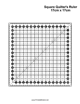 Metric Quilters Square 17cm Printable Ruler