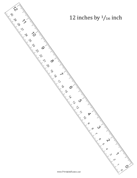Ruler 12 Inch By 16 Printable Template - Advance Glance