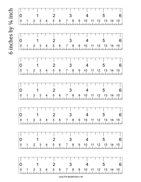 6 inch ruler actual size printable