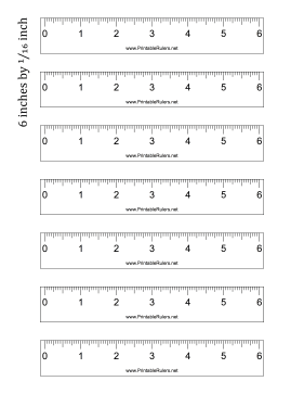 Ruler 6-inch by 1/16 inch - Printable Ruler