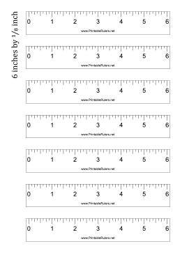 Ruler 6-inch by 1/8 inch - Printable Ruler
