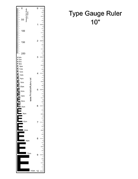 Type Gauge Ruler Printable Ruler