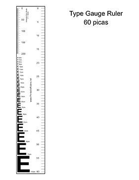 Type Gauge Ruler Picas Printable Ruler