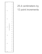 Layout Ruler 12 Points Metric