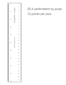 Layout Ruler Picas 25 cm