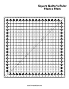 Metric Quilters Square 19cm OpenOffice Template