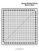 Metric Quilters Square 20cm OpenOffice Template