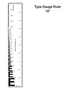 Type Gauge Ruler