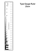 Type Gauge Ruler Metric