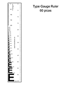 Type Gauge Ruler Picas